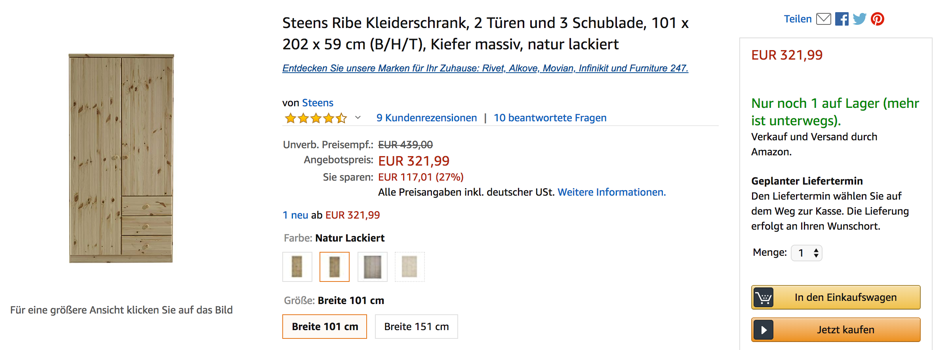 Verknappung bei Amazon