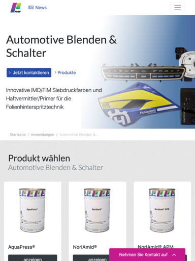 Screenshot Tablet Ansicht